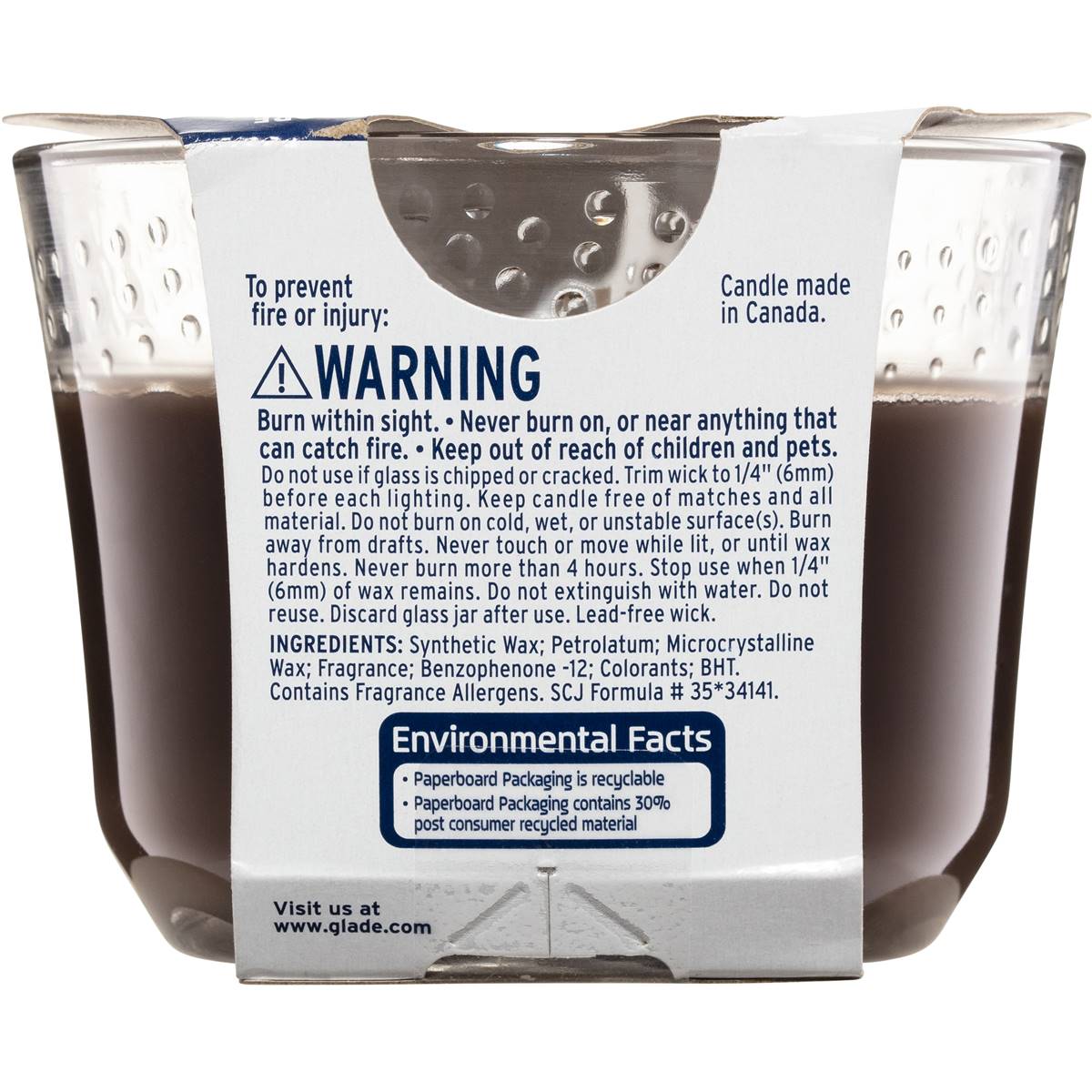 Glade 3 Wick Candle Amber & Oud 193g Woolworths