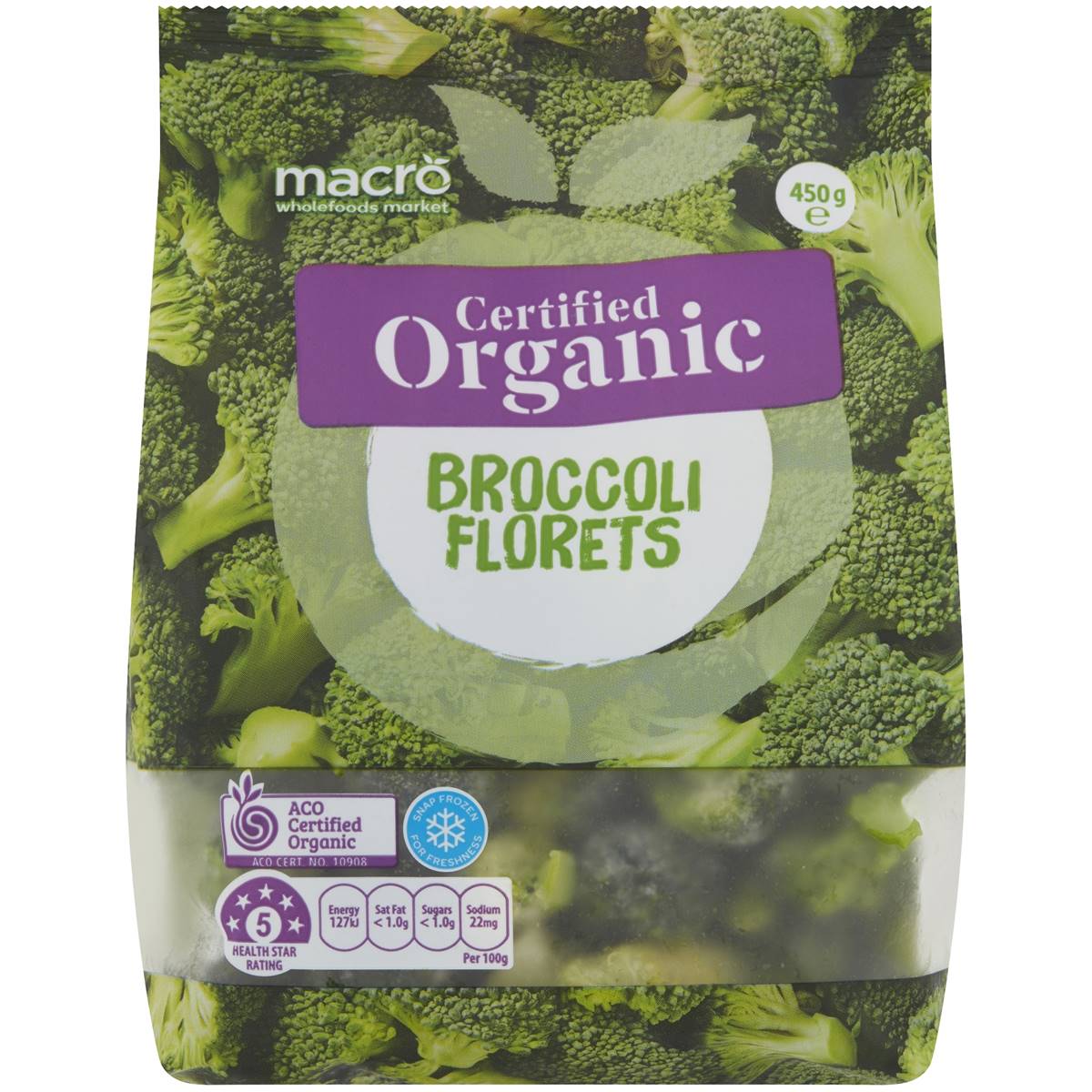 Macro Organic Broccoli Florets 450g Woolworths