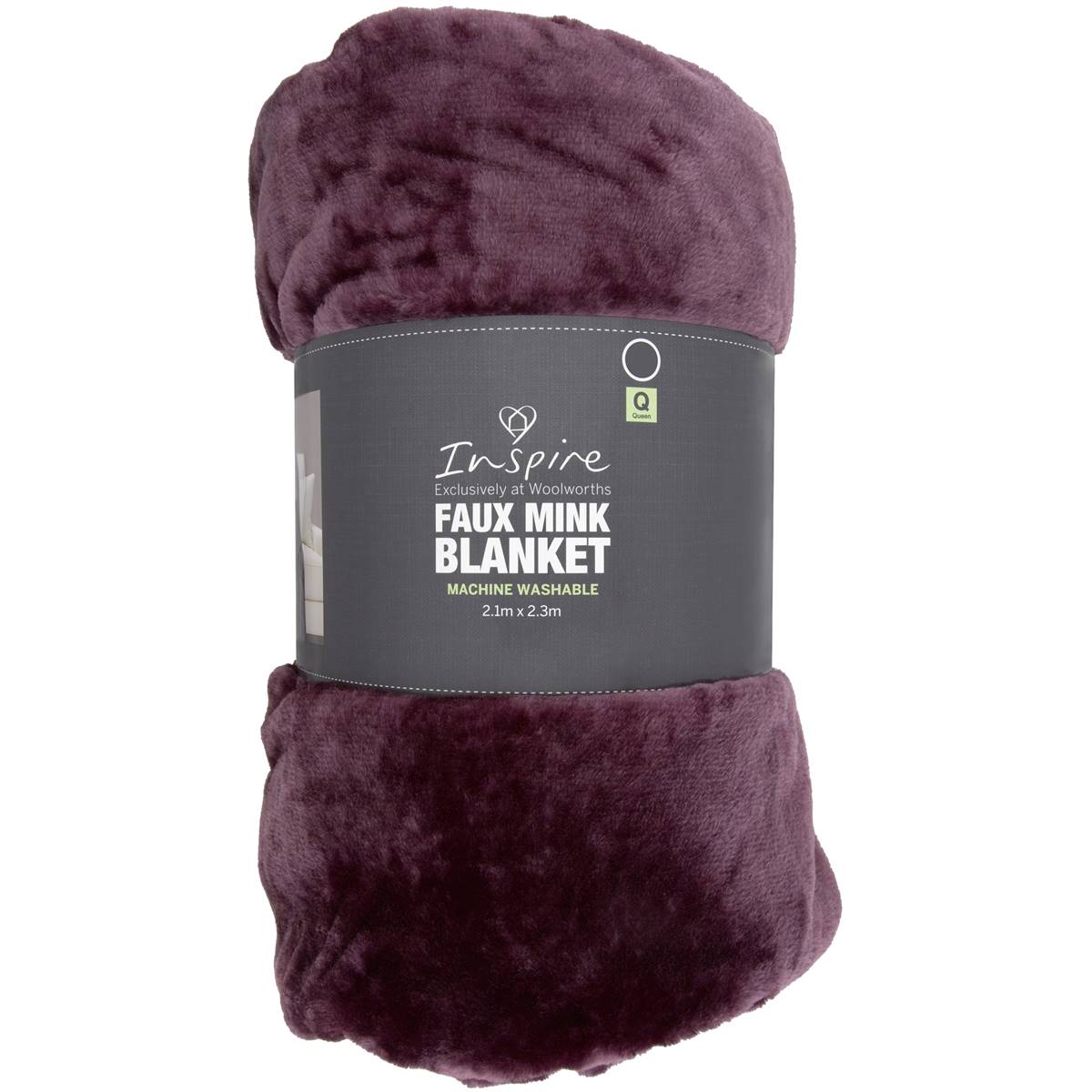 Inspire Mink Blanket Queen Bed Burgundy