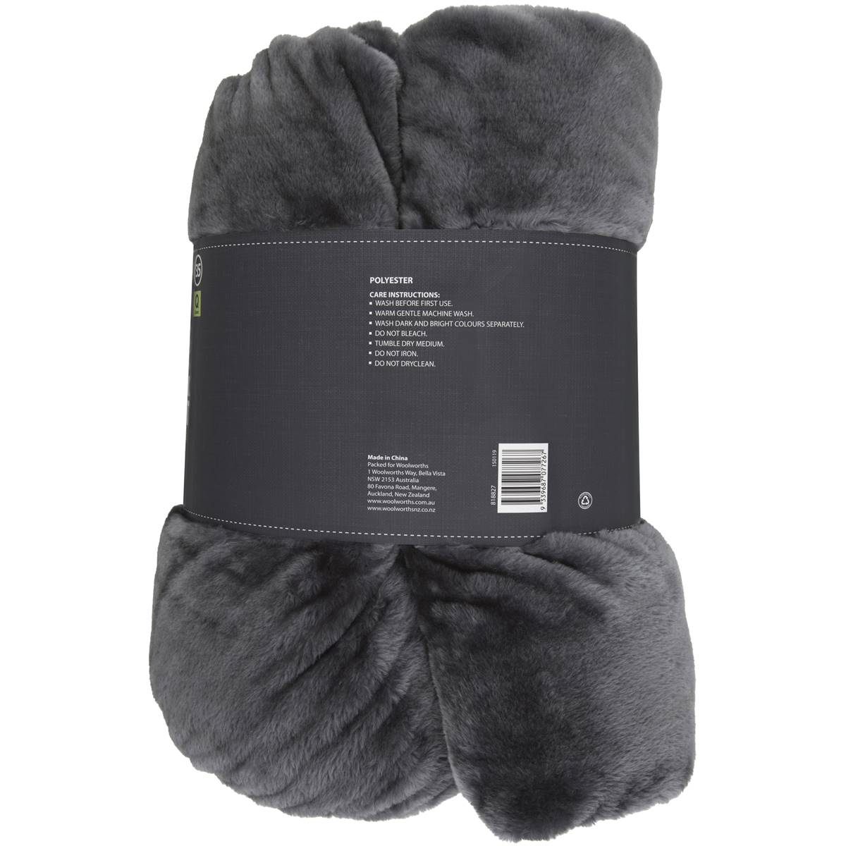 Inspire Mink Blanket Queen Bed Dark Grey Each Woolworths