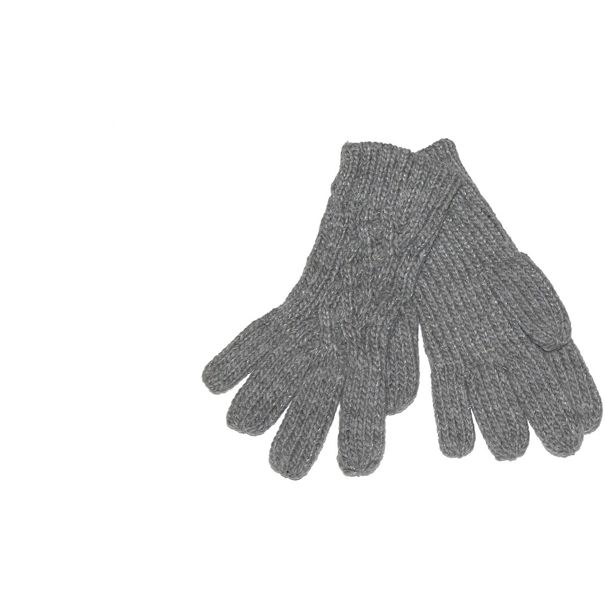 Ladies Chunky Knit Glove Grey Each Woolworths
