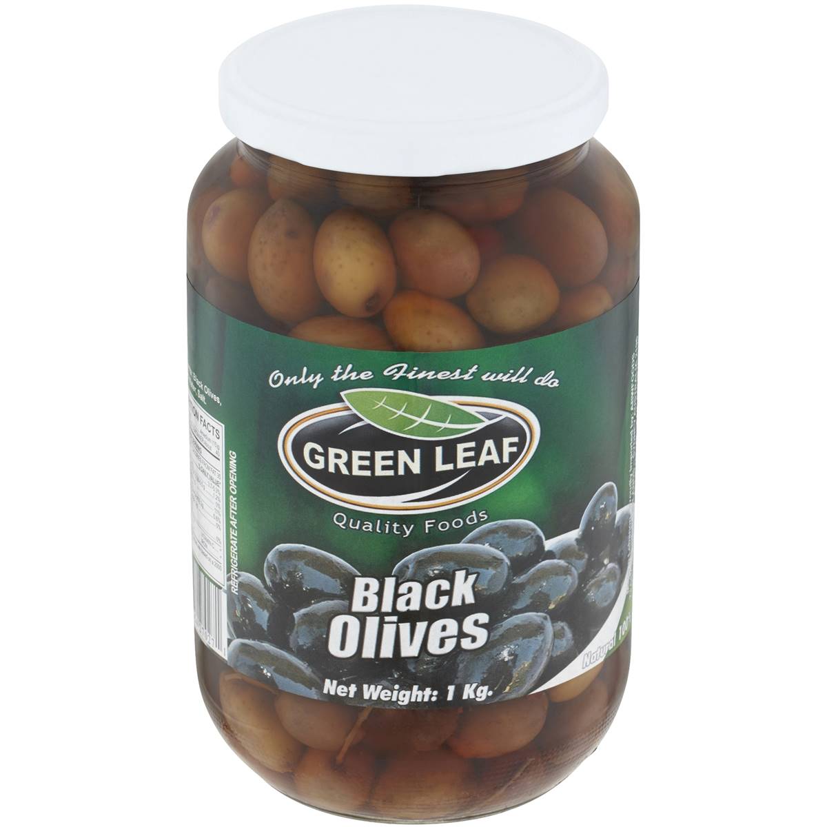 Green Leaf Black Olives 1kg Woolworths