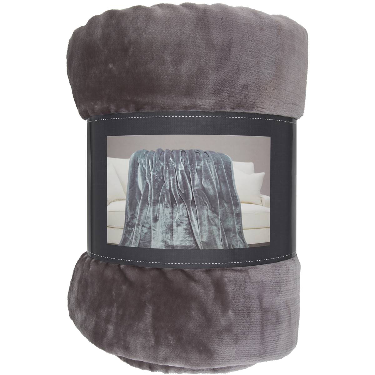 Inspire Mink Blanket Queen Bed Light Grey Each Woolworths