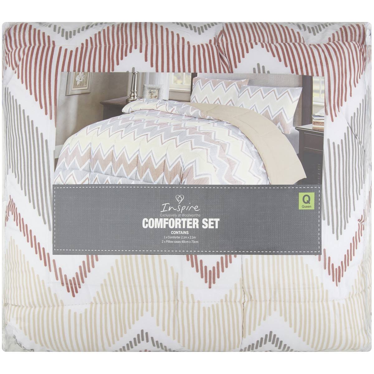 Inspire Comforter Queen Bed Design 4 Each Woolworths