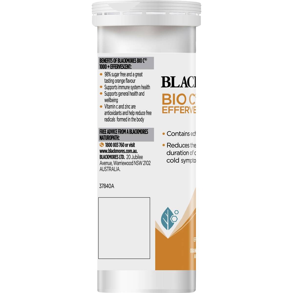 Blackmores Bio C 1000mg Echinacea + Zinc Vitamin C Effervescent Tablets