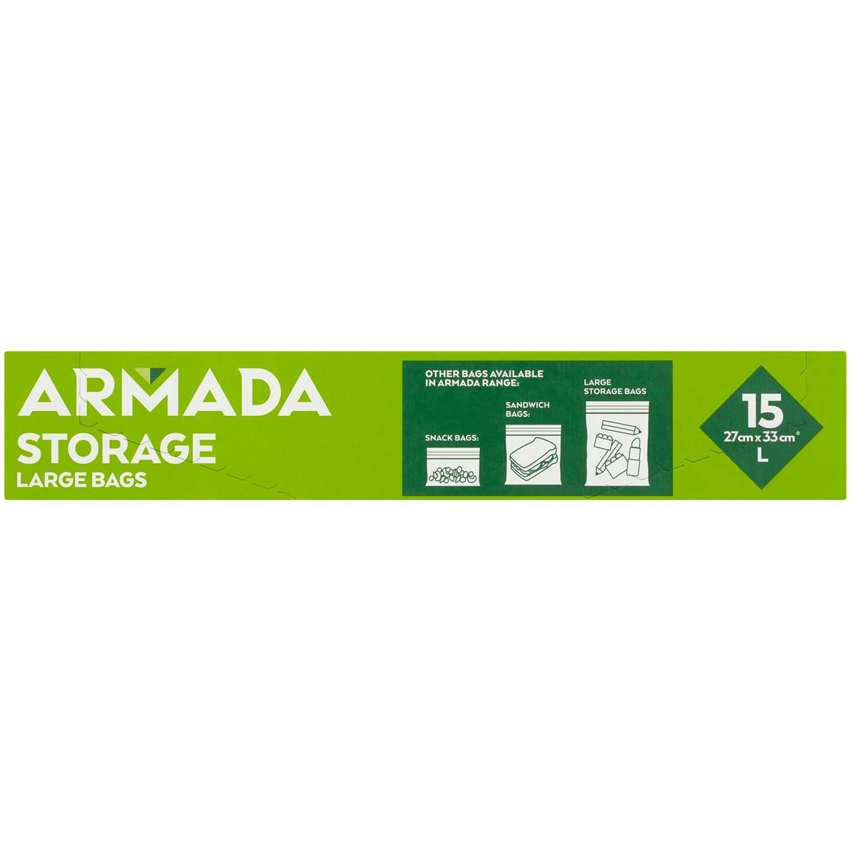 Armada Storage Bag Large Slider 15 Pack Woolworths