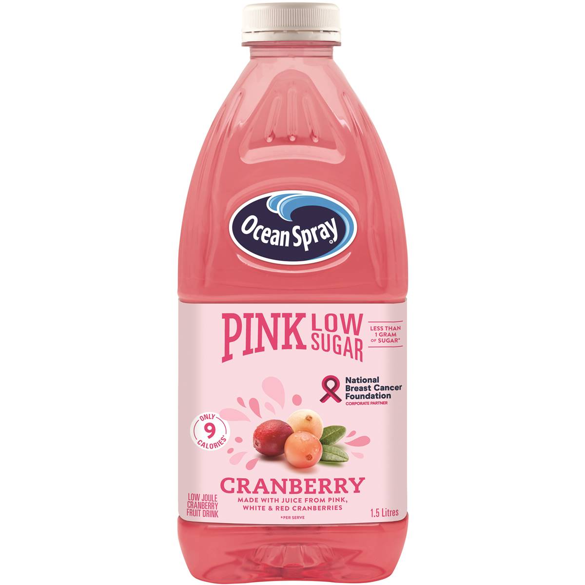 Ocean Spray Pink Cranberry Juice Low Sugar 1 5l Woolworths