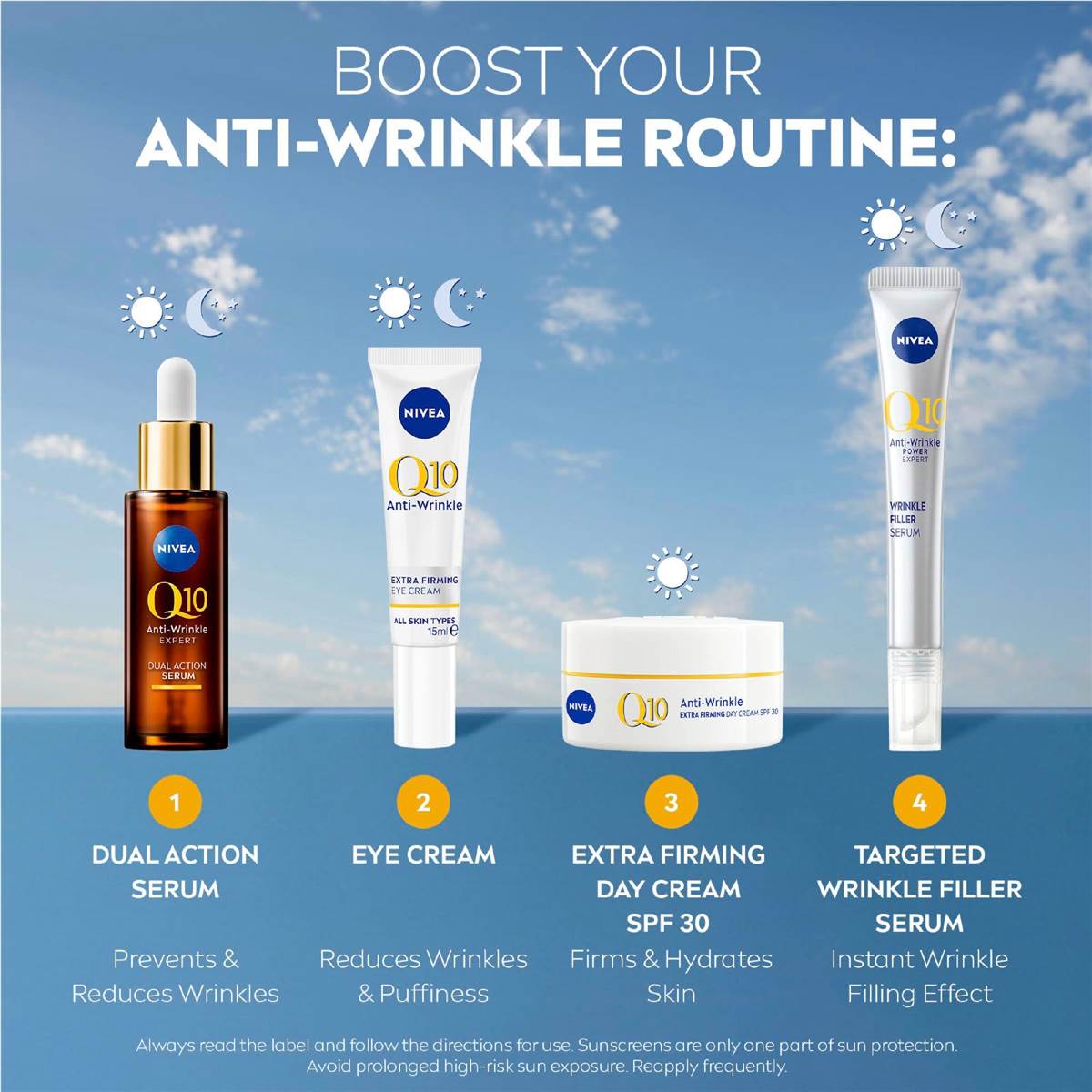 Nivea Q10 Anti Wrinkle Day Cream Anti Ageing Moisturiser Spf30 50ml Woolworths