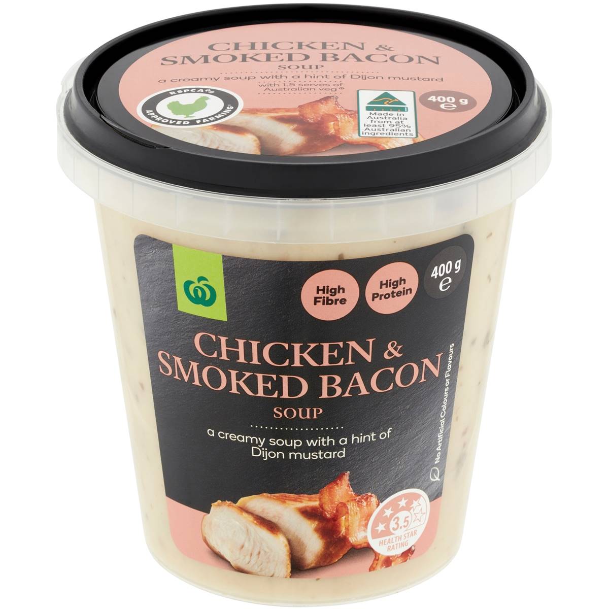 Woolworths Chicken & Smoked Bacon Soup 400g Woolworths