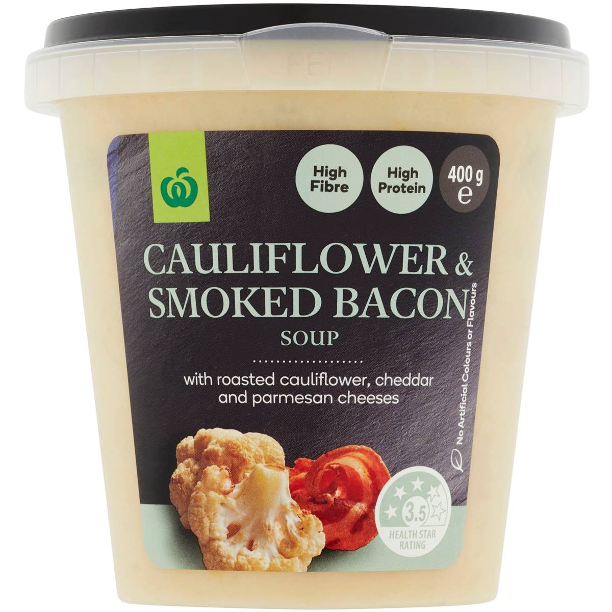 Woolworths Cauliflower & Bacon Soup 400g Woolworths