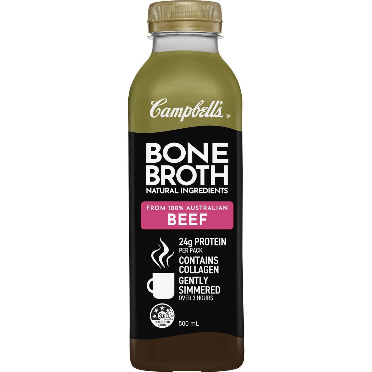 Campbell's Bone Broth Beef Beef 500ml Woolworths