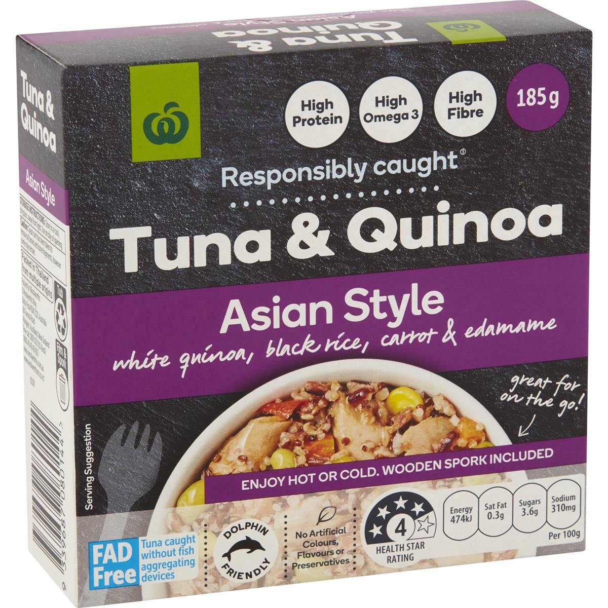 Woolworths Asian Style Tuna Quinoa Salad 185g
