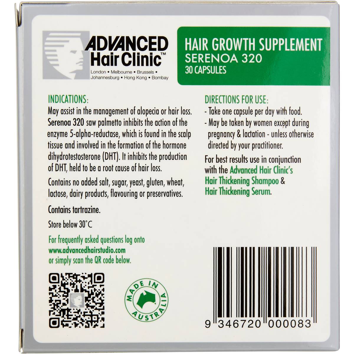 Advanced Hair Clinic Hair Growth Supplements 30 Capsules Woolworths