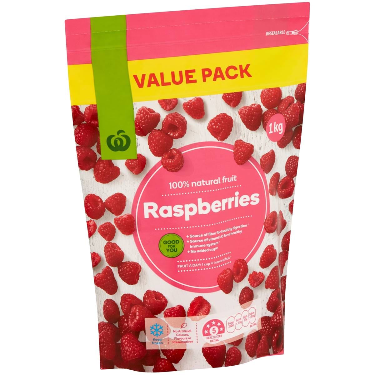 Woolworths Frozen Raspberries 1kg Woolworths