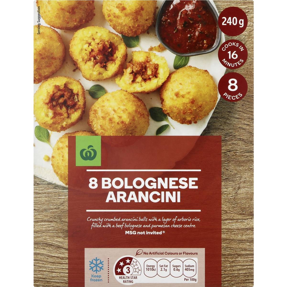 Woolworths Bolognese Arancini 8 Pack Woolworths
