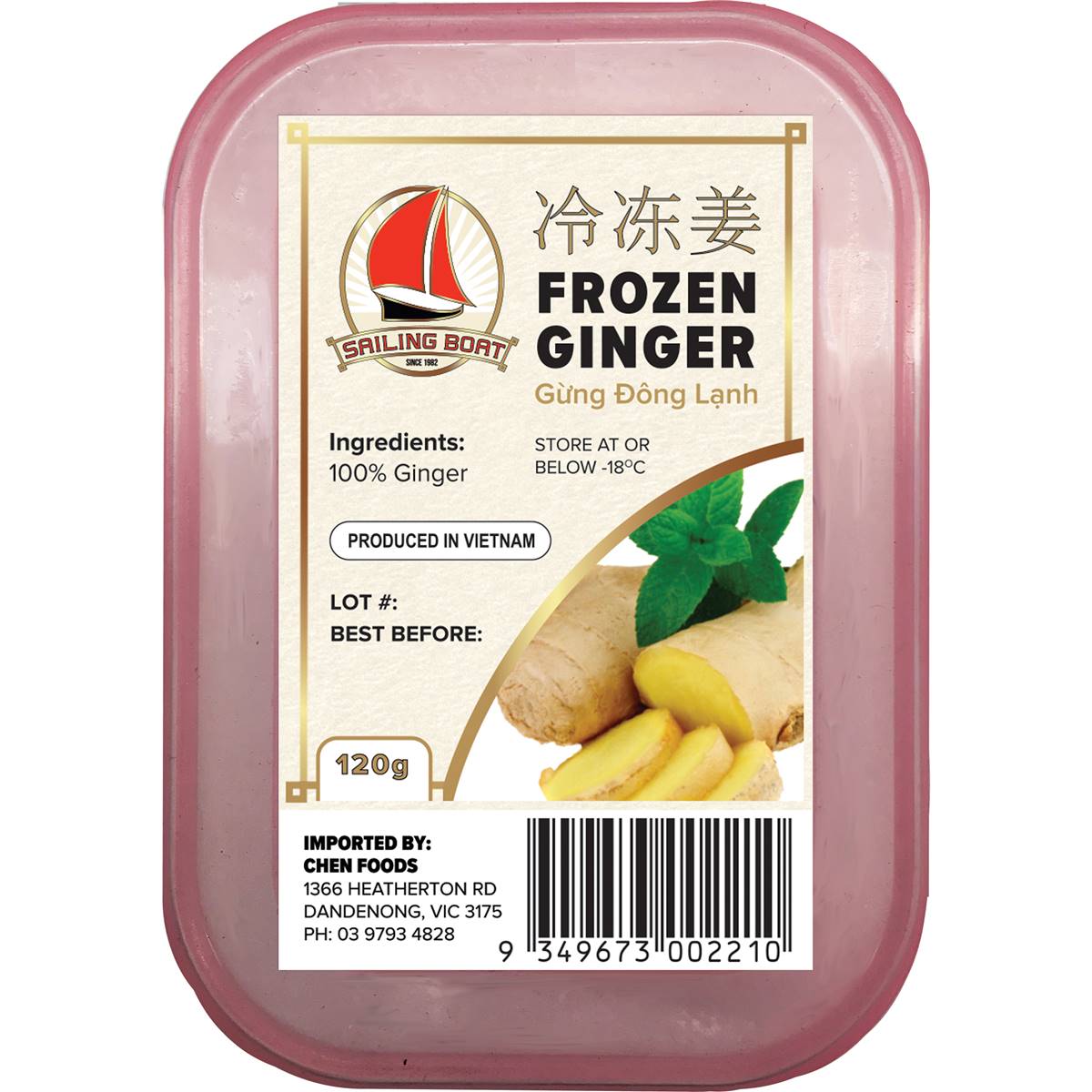 Sailing Boat Frozen Ginger 120g Woolworths