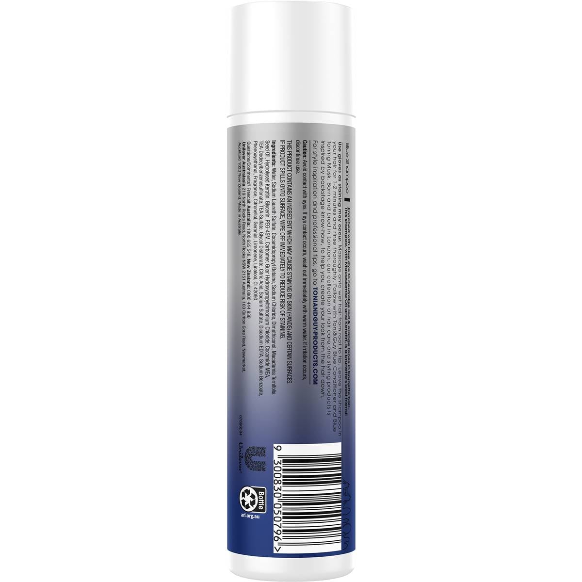 Toni & Guy Blue Shampoo For Hair 250ml Woolworths