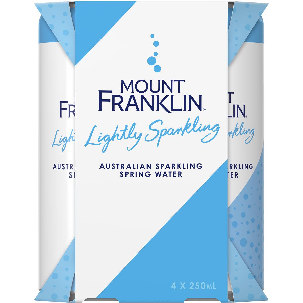 Mount Franklin Lightly Sparkling Water Natural Multipack Mini Cans 250ml X4 Pack Woolworths