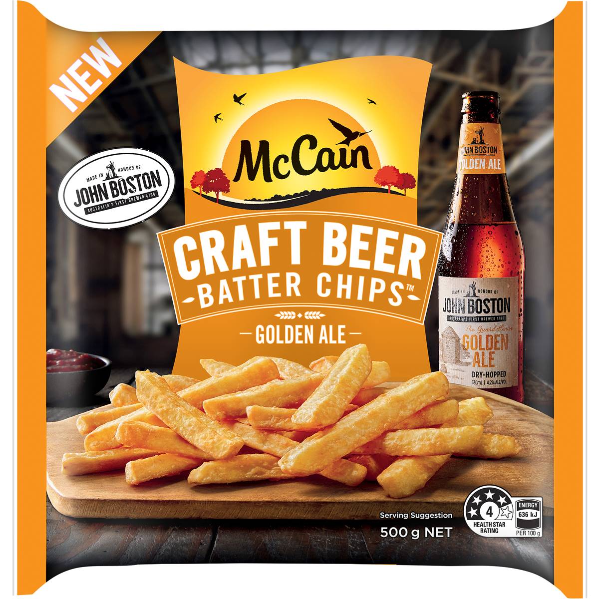 Mccain John Boston Golden Ale Chips