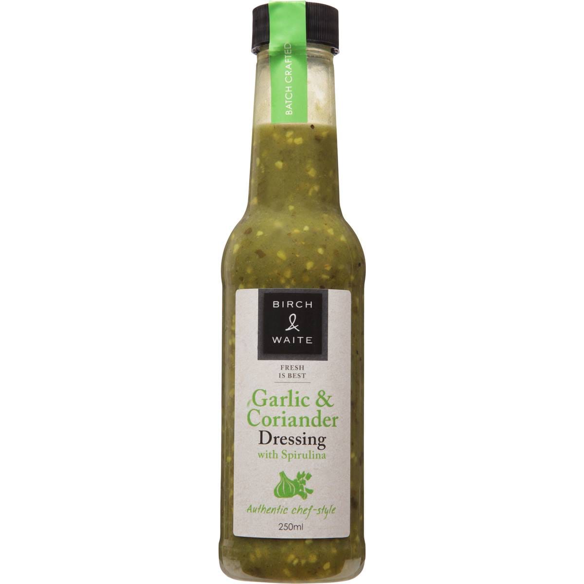 Birch & Waite Garlic, Coriander & Spirulina Dressing 250ml Woolworths
