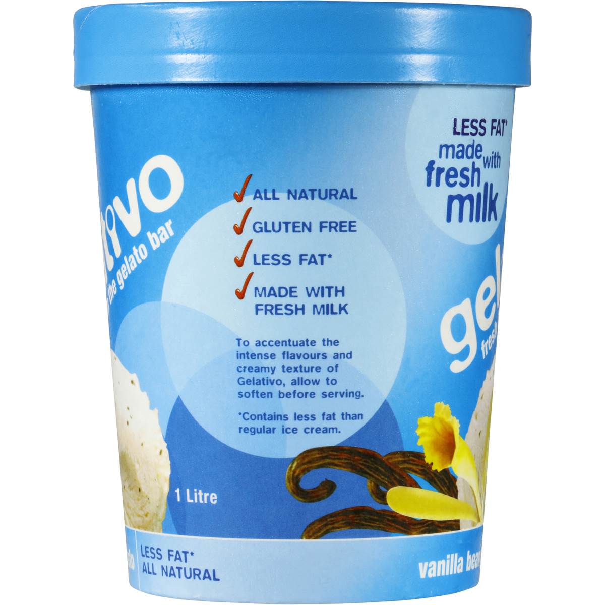 Gelativo Gelato Vanilla Bean 1l tub Woolworths