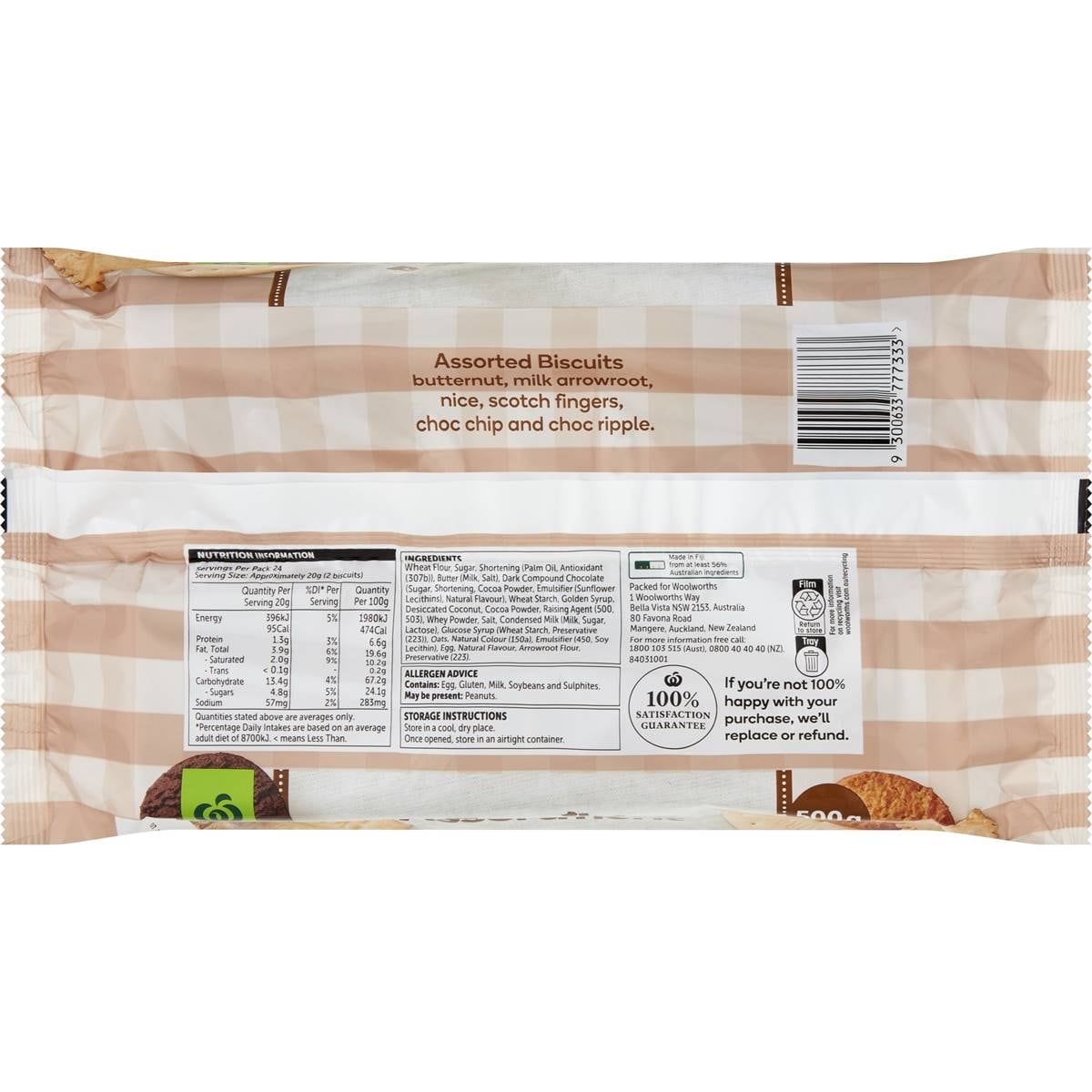 Woolworths Family Assorted Biscuits 500g Woolworths