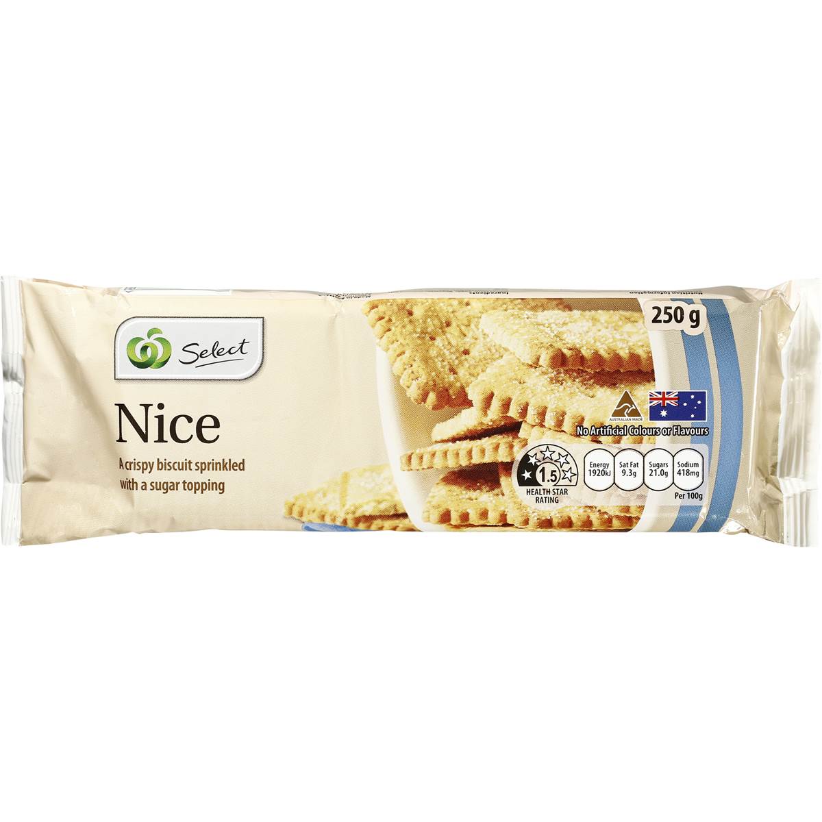 Woolworths Select Nice Biscuits 250g Woolworths