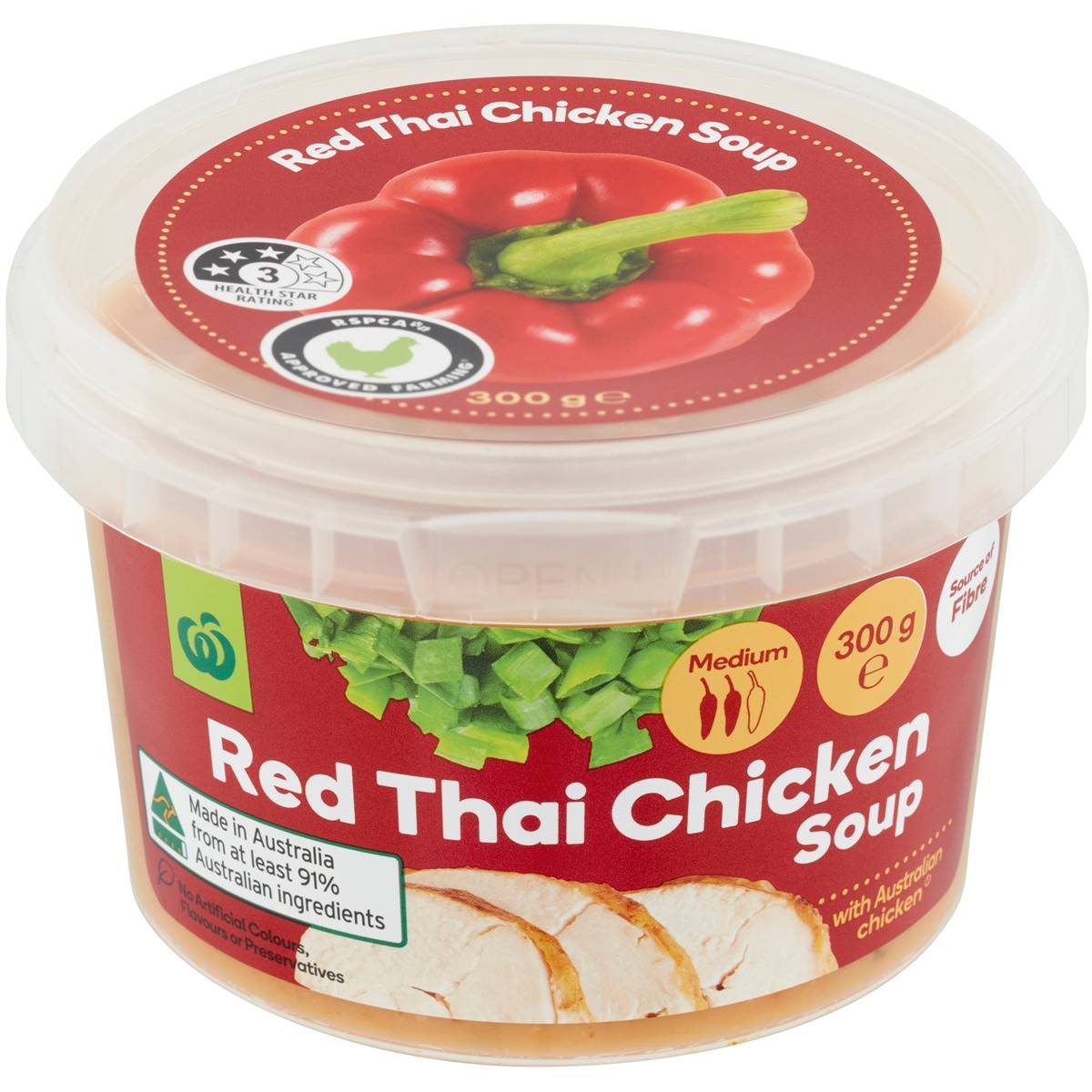 Woolworths Fresh Red Thai Chicken Soup 300g Woolworths