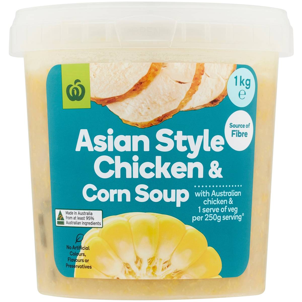 Woolworths Fresh Chicken & Corn Soup Asian Style 1l Woolworths