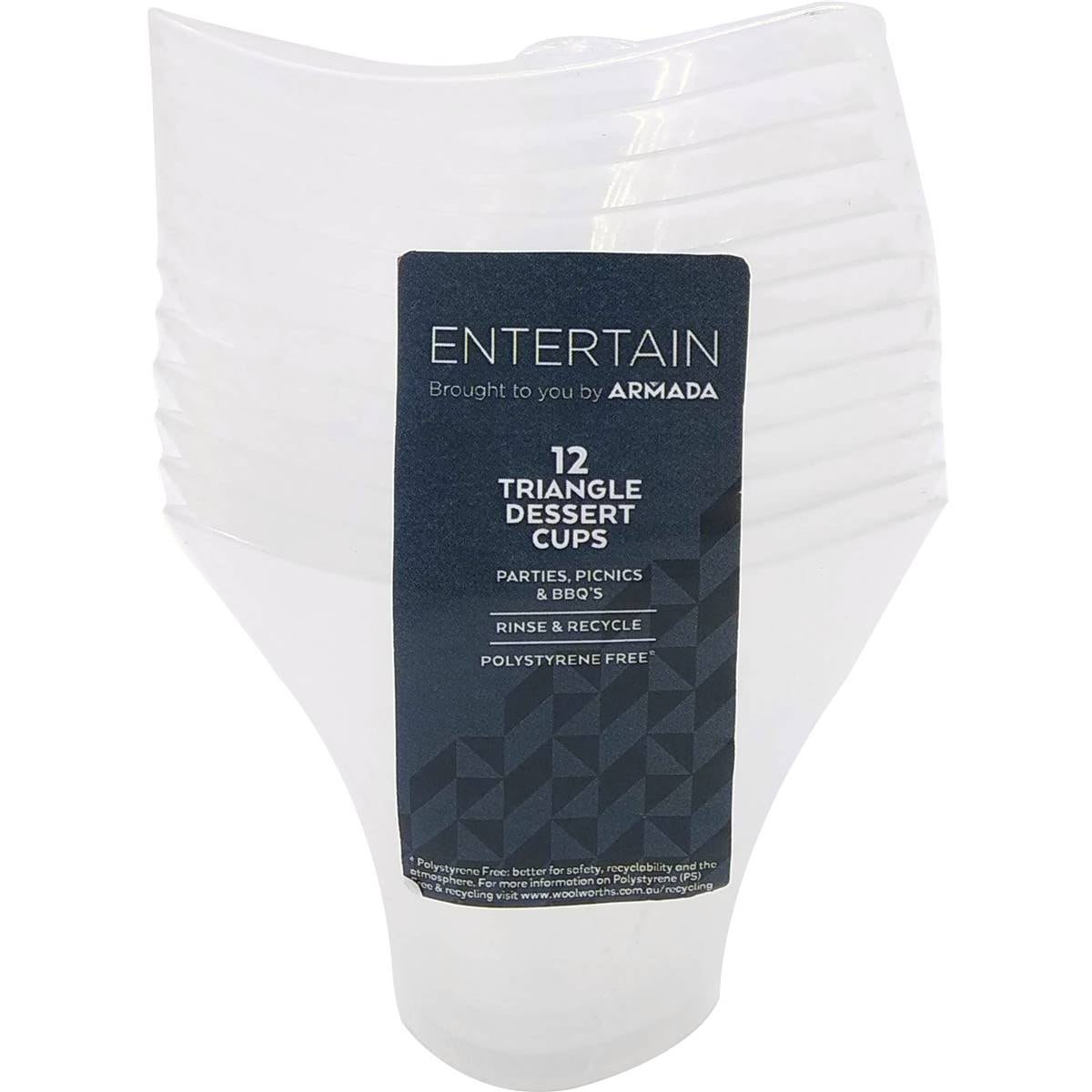 Armada Triangle Dessert Cups 12 Pack Woolworths