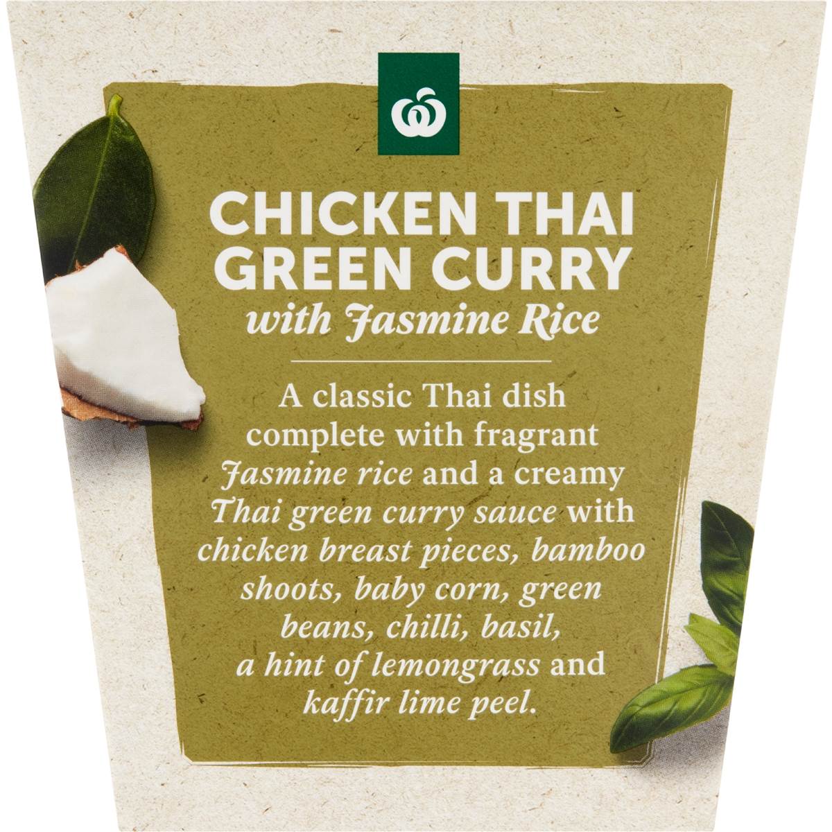 Woolworths Thai Green Chicken Curry With Jasmine Rice 350g Woolworths