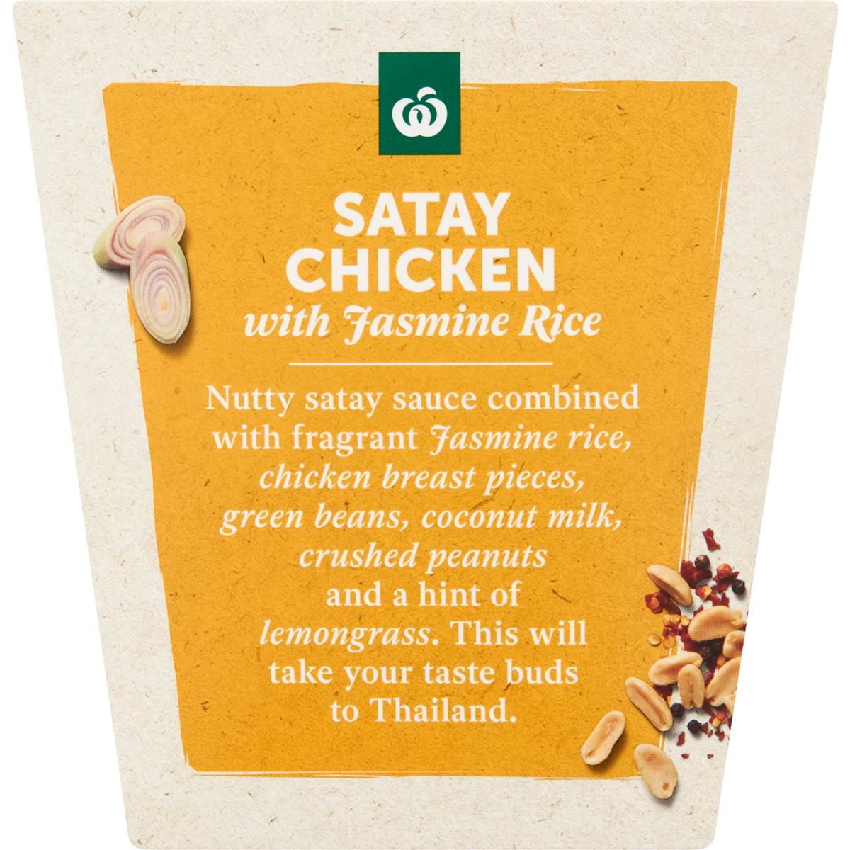 Woolworths Chicken Satay With Jasmine Rice 350g Woolworths