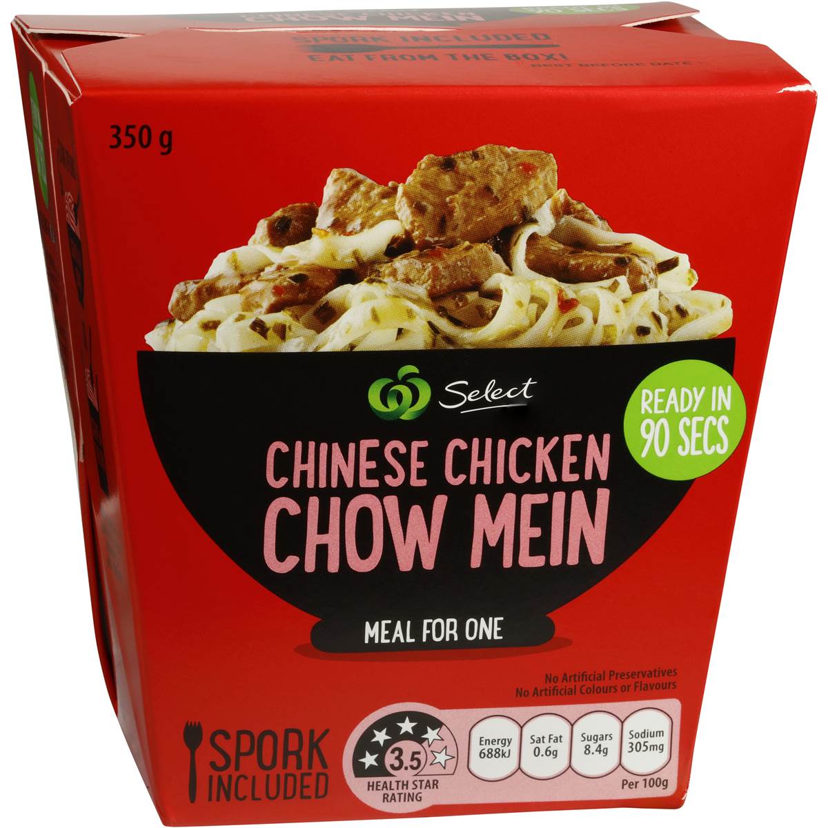 Woolworths Select Chicken Chow Mein With Rice Noodles 350g Woolworths