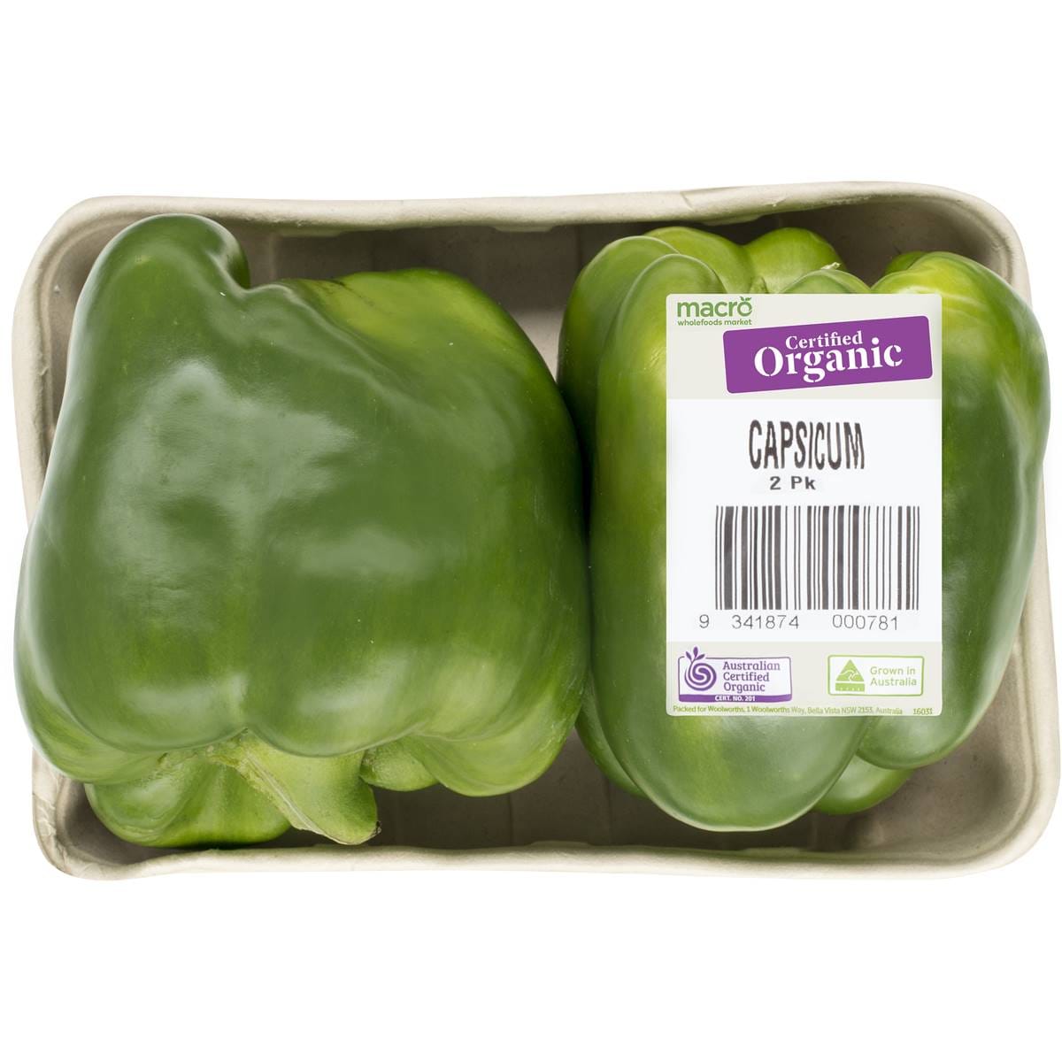 Macro Organic Capsicum 2 Pack Woolworths