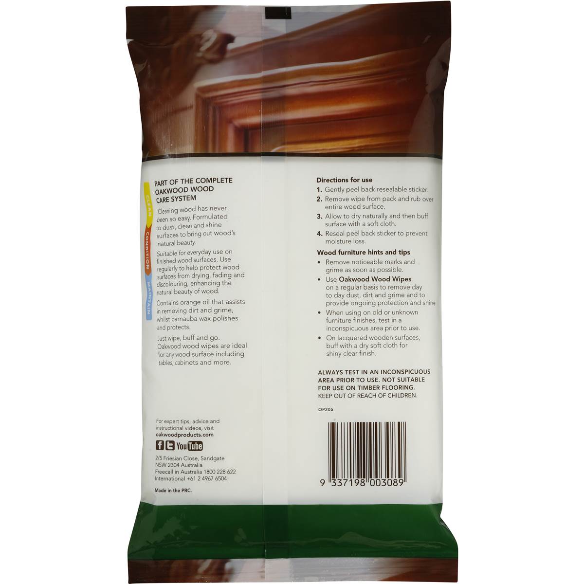 Oakwood Wood Wipes 20pk Woolworths