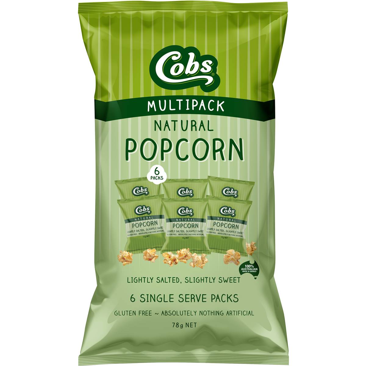 Cobs Popcorn Multipack Slightly Salted Slightly Sweet 6pk 78g Woolworths
