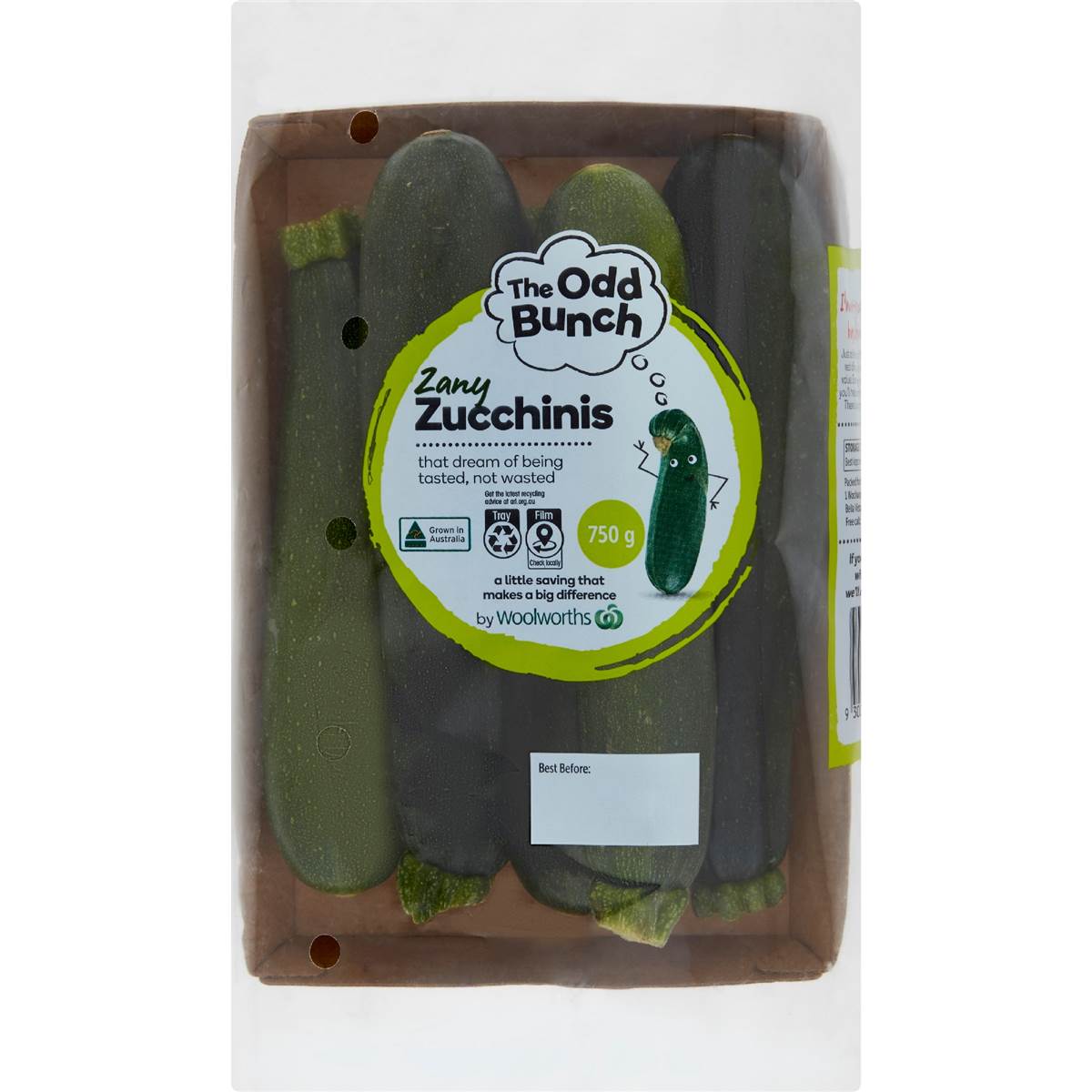 The Odd Bunch Zucchini Prepacked 750g Woolworths