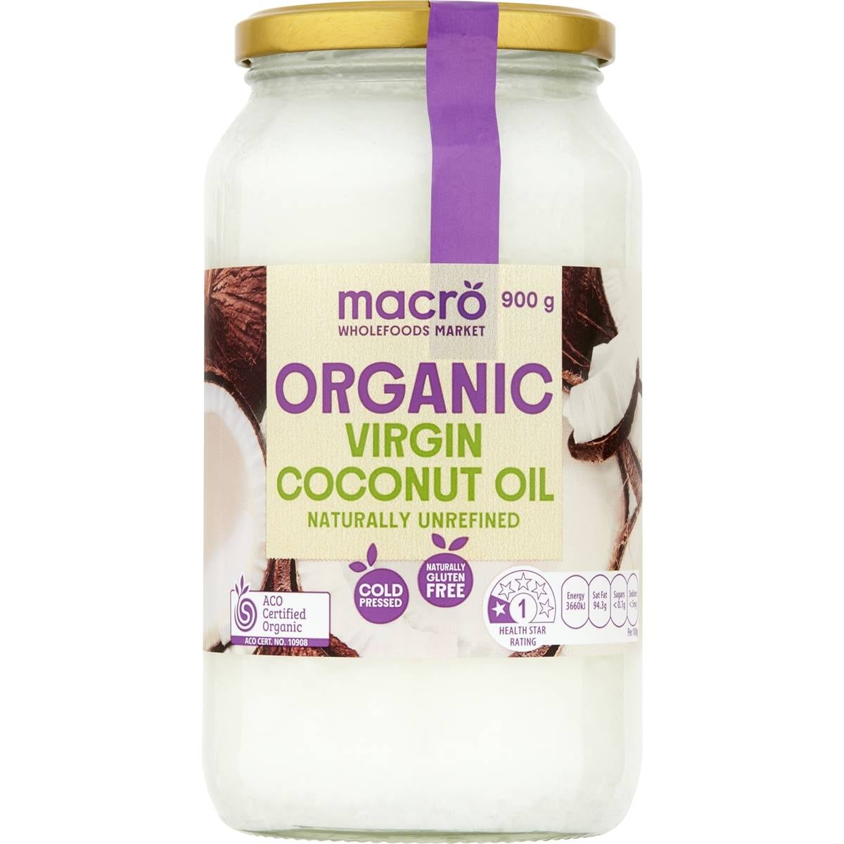 Macro Organic Coconut Oil 900g Woolworths