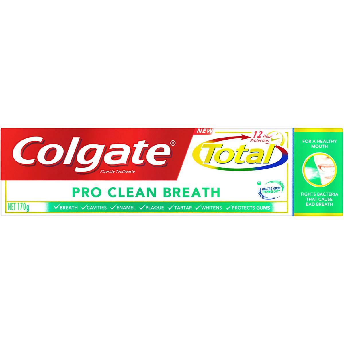 Colgate Total Toothpaste With Neutro-odor Technology 190g | Woolworths