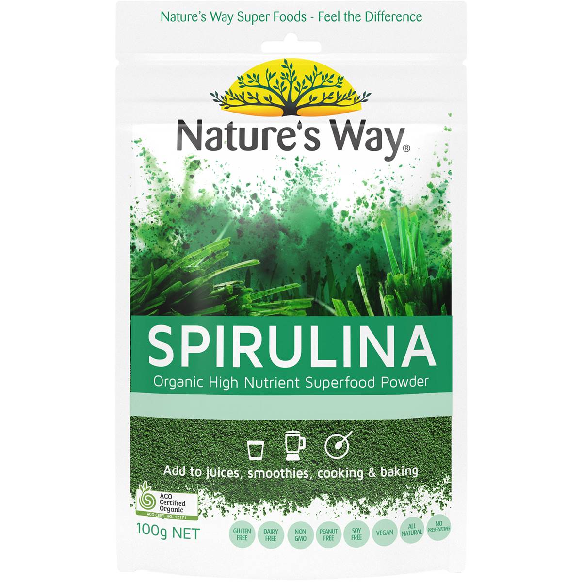 Nature's Way Super Spirulina Tropical Organic Powder