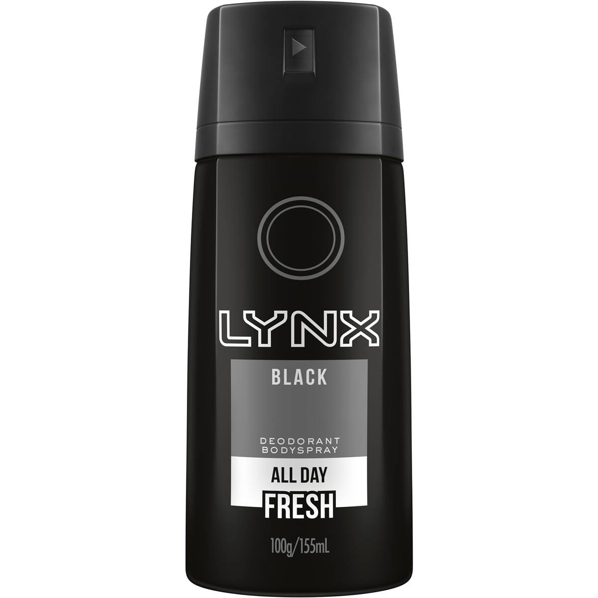 Lynx Men Body Spray Aerosol Deodorant Black 155ml Woolworths