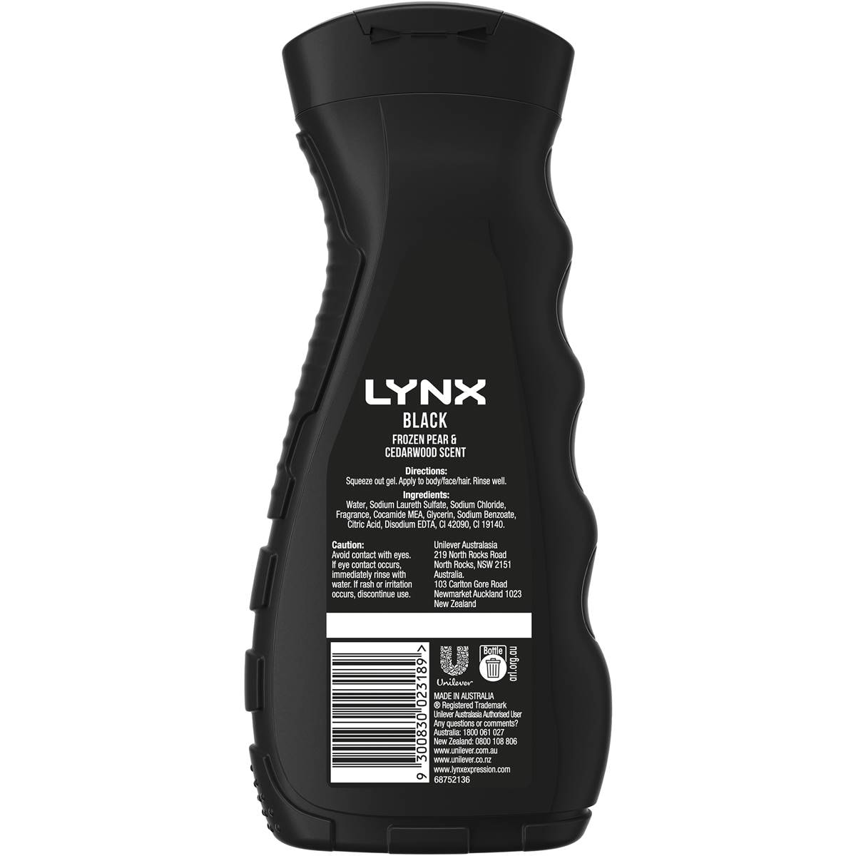 Lynx Black Bodywash For Men Shower Gel 400ml Woolworths