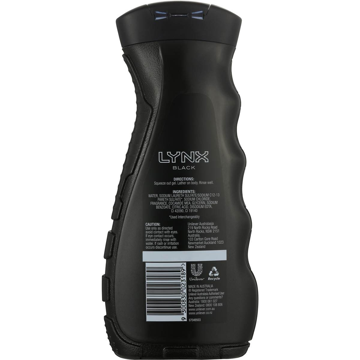 Lynx For Men Shower Gel Black 400ml Woolworths