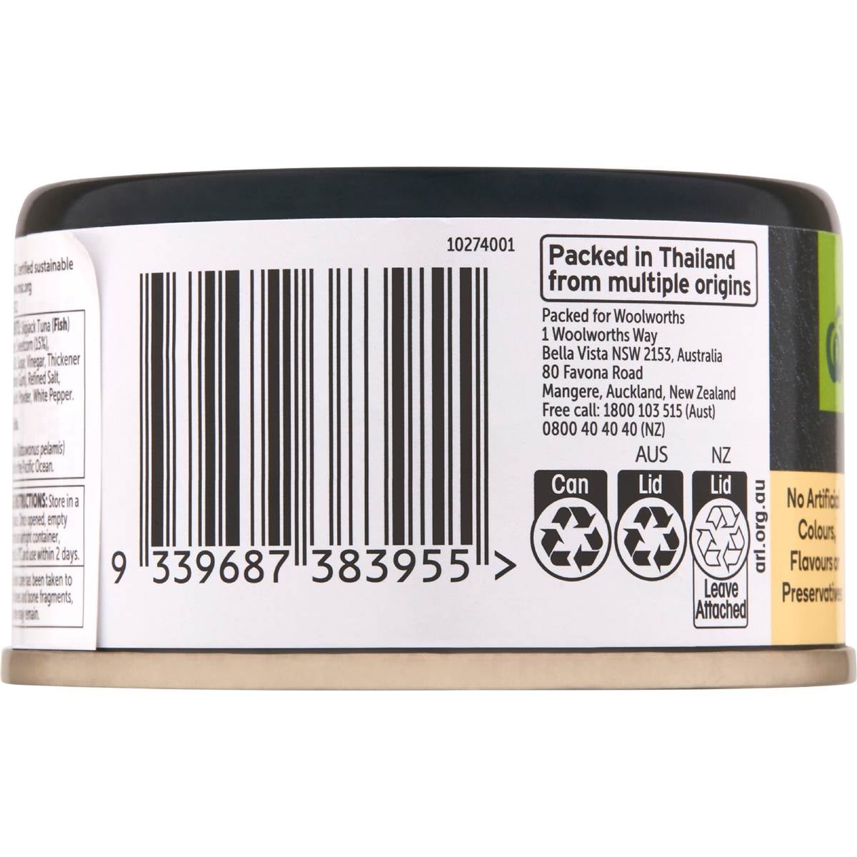 Woolworths Tuna Mayonnaise & Corn 95g Woolworths