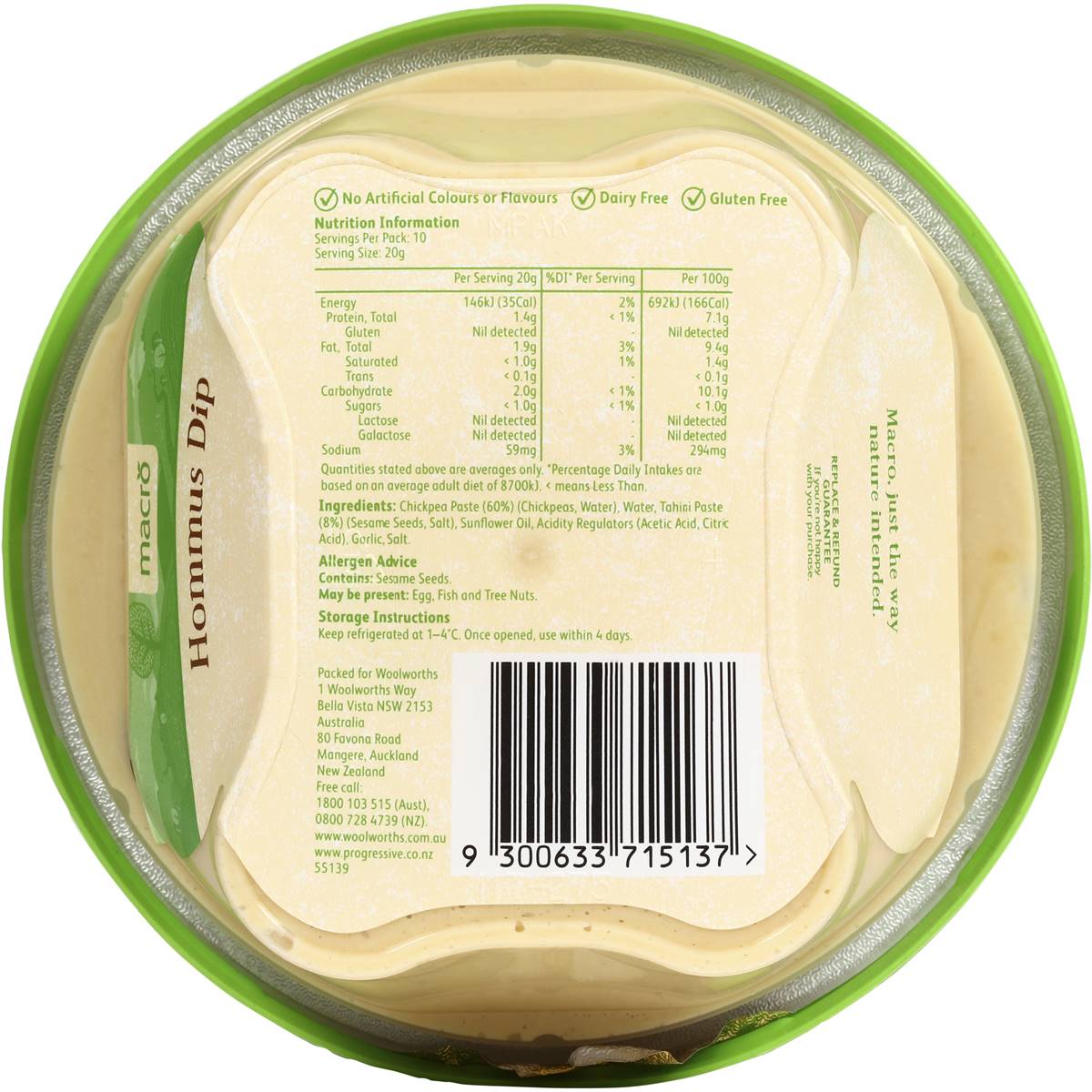 Macro Dip Hummus 200g Woolworths