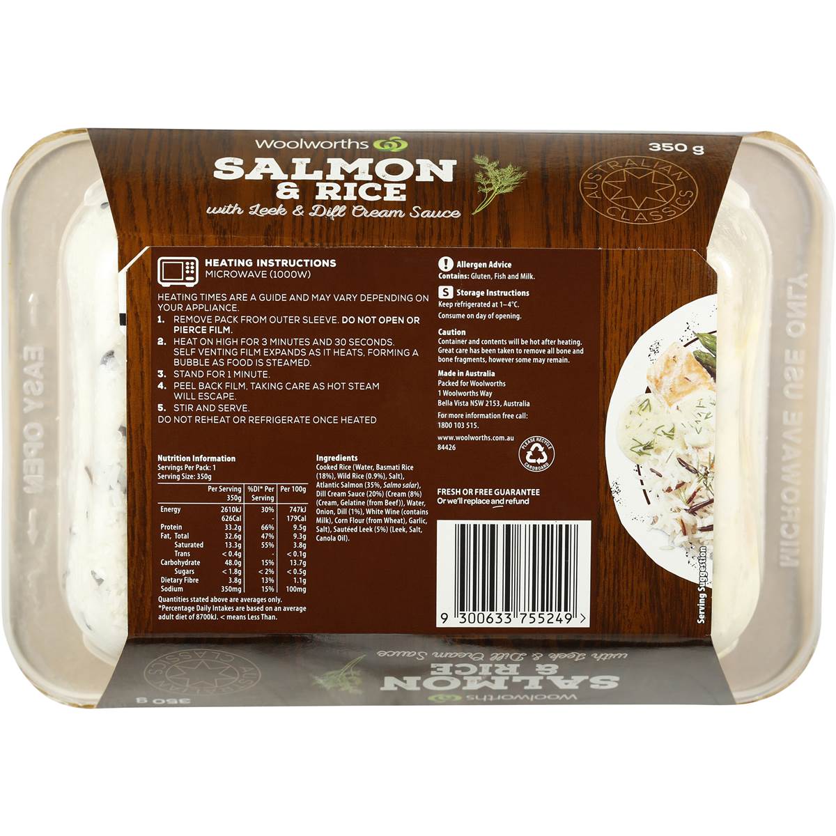 Woolworths Atlantic Salmon & Rice With Dill 350g Woolworths