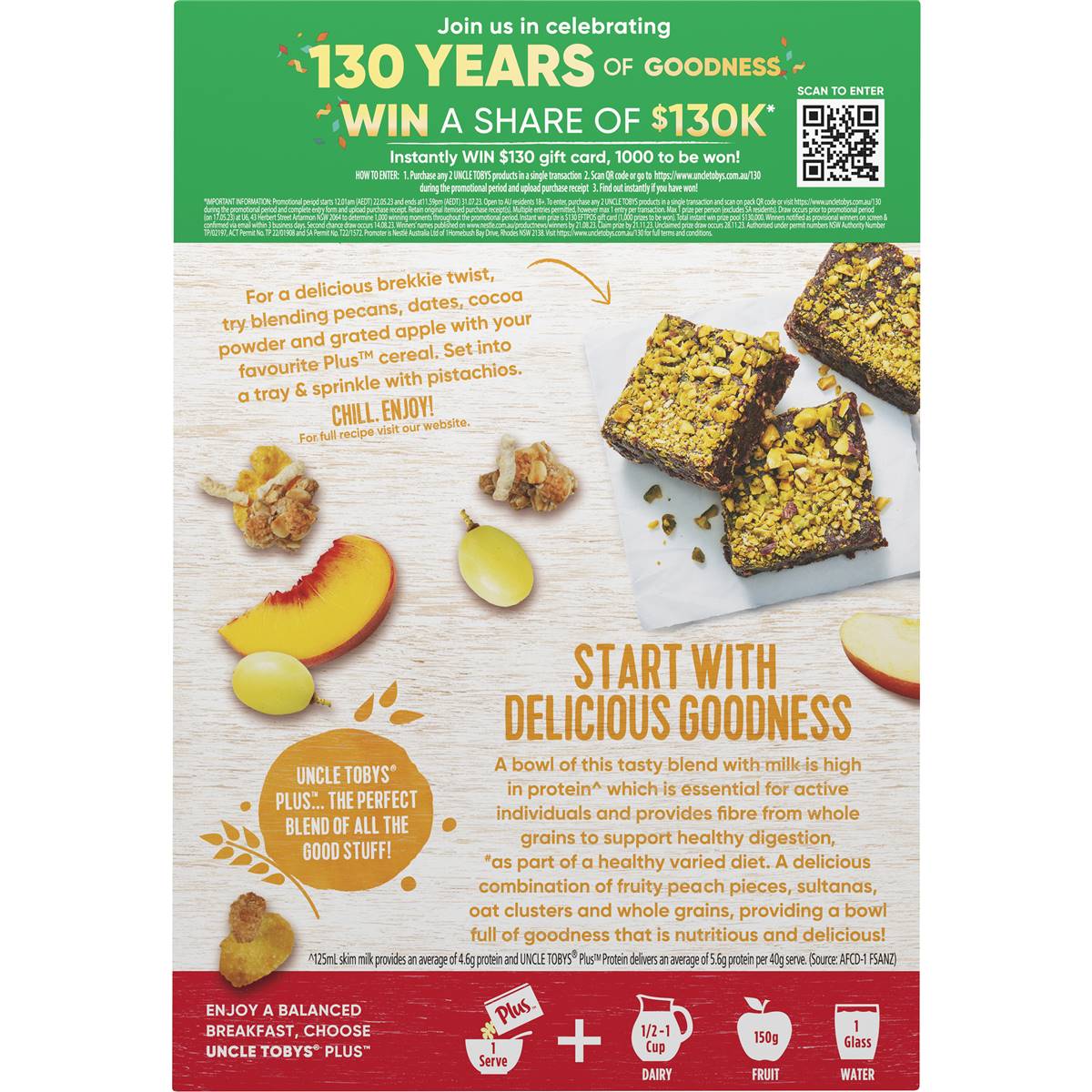 Uncle Tobys Cereal Plus Protein 705g Woolworths