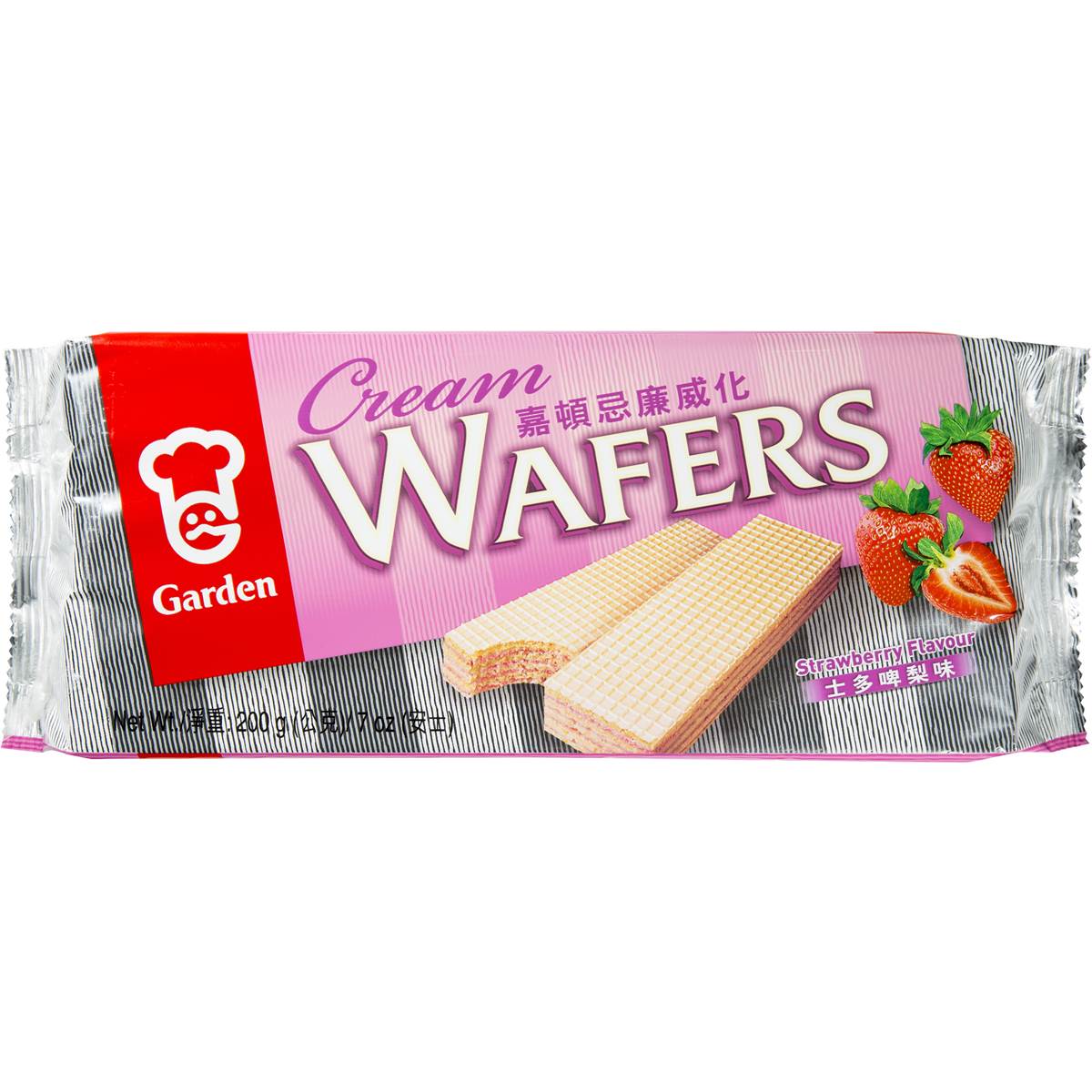 Garden Strawberry Cream Wafers 200g Woolworths