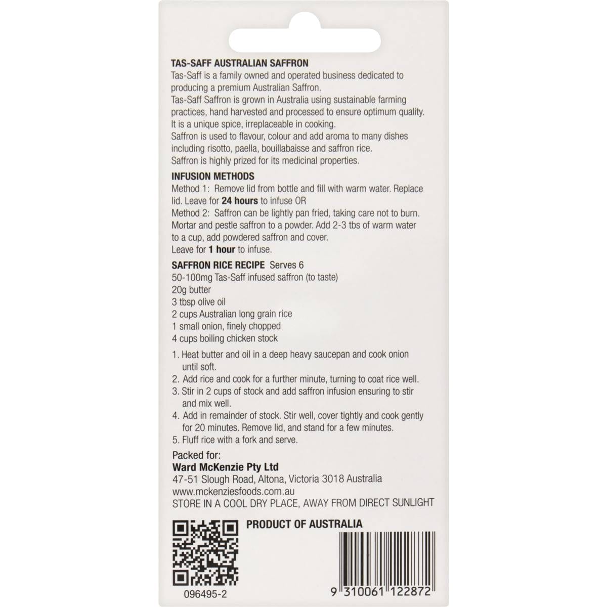 Mckenzie's Saffron 100mg Woolworths