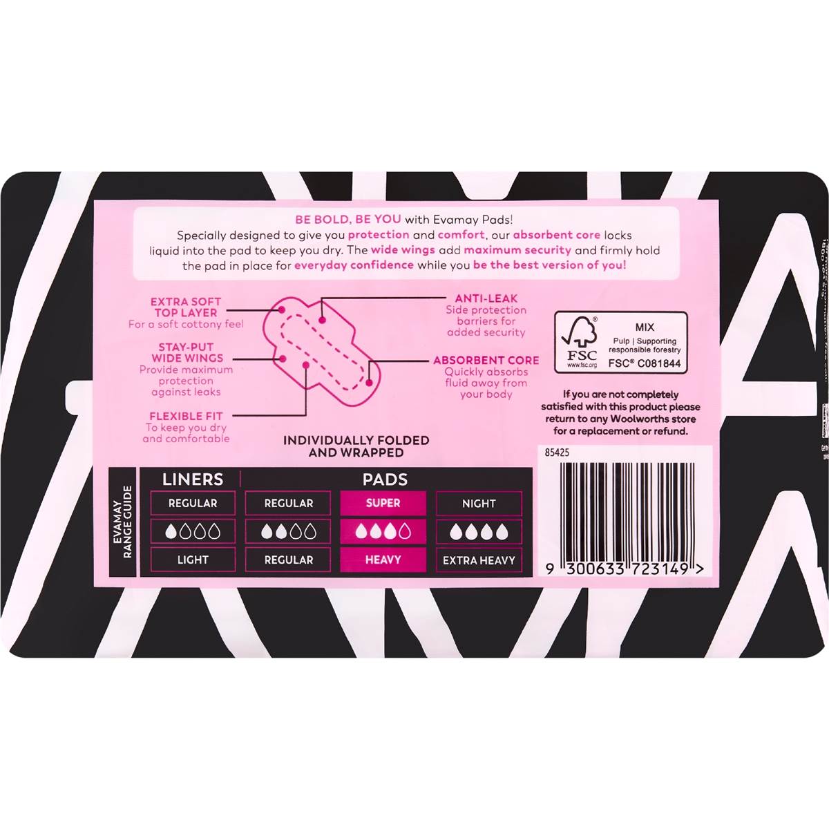 Evamay Pads With Wings Super 14 Pack Woolworths